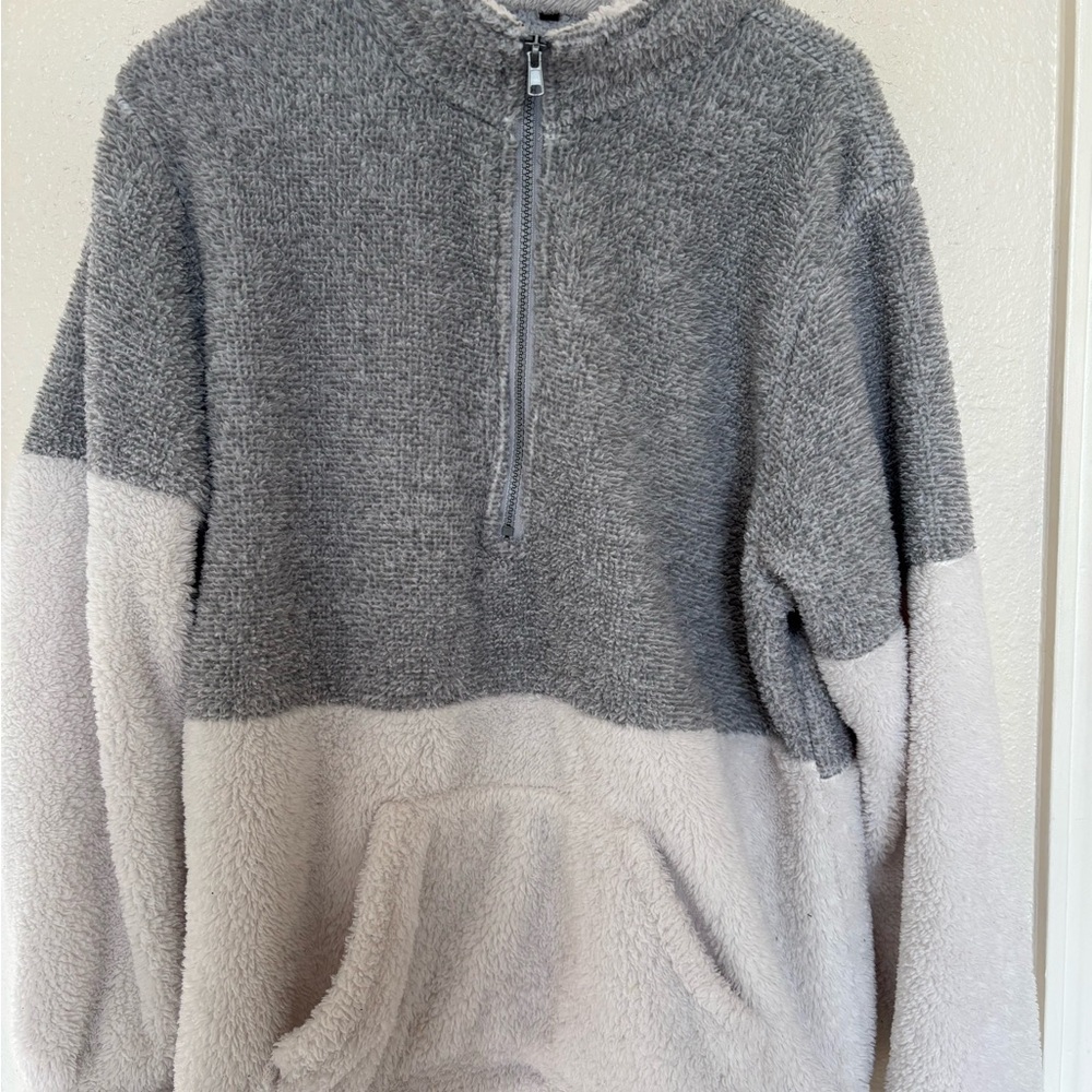 Gray and White Sweater